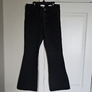 Sofia by Sofia Vergara Black Flare Wide Leg Jeans